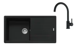 Franke Sets - Keukenset G280MČ, Fragraniet Spoelbak BFG 611 En Keukenkraan FC 6018.901, Mat Zwart 114.0700.811