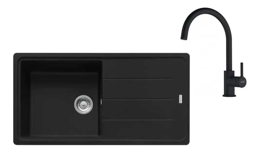Franke Sets - Keukenset G280MČ, Fragraniet Spoelbak BFG 611 En Keukenkraan FC 6018.901, Mat Zwart 114.0700.811 2 Franke Sets - Keukenset G280MČ, Fragraniet Spoelbak BFG 611 En Keukenkraan FC 6018.901, Mat Zwart 114.0700.811