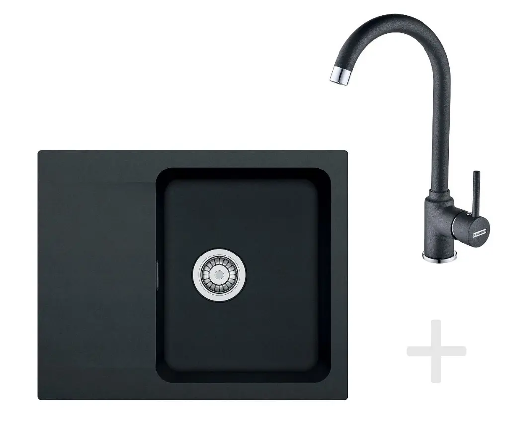 Franke Sets - Keukenset T29, OID 611-62 Tectonite Spoelbak, Zwart + FP 9000 Keukenkraan, Onyx NEW 114.0366.037 3 Franke Sets - Keukenset T29, OID 611-62 Tectonite Spoelbak, Zwart + FP 9000 Keukenkraan, Onyx NEW 114.0366.037