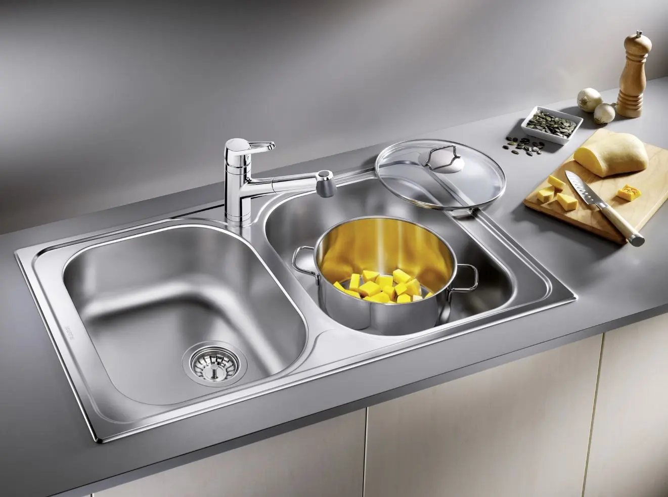 Blanco Tipo 8 - Spoelbak 86x50 Cm, Rvs 511924 5 Blanco Tipo 8 - Spoelbak 86x50 Cm, Rvs 511924 - Afbeelding 3