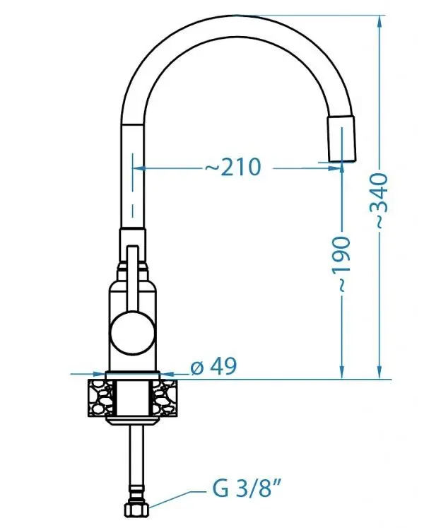 Alveus Mintas - Keukenkraan Met Flexibele Uitloop, Chroom/wit 1148425 4 Alveus Mintas - Keukenkraan Met Flexibele Uitloop, Chroom/wit 1148425 - Afbeelding 2