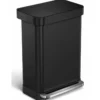Simplehuman Afvalemmers - Afvalbak 55 L, Met Tasvak, Matzwart CW2103 -SANITINO WINKEL 08fc038693936ad880761dd0