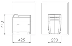 Elletipi City - Ingebouwde Afvalbak, Verdeeld, 20 L PTA 3040A -SANITINO WINKEL 0b56d89ff5237dc355ea0560