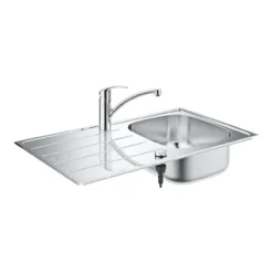 Grohe Spoelbakken - Set Van K200 Spoelbak En Eurosmart Keukenkraan, Geborsteld Rvs/chroom 31565SD1
