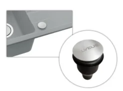 Alveus Intermezzo - Granieten Spoelbak 78x48 Cm, Carbon 1117050 -SANITINO WINKEL 0df29511bc230af79d681487