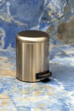 Sapho Gedy Badkameraccessoires - Afvalemmer 3 L, Soft Close, Mat Goud 320987 -SANITINO WINKEL 0fdd571842e9d28e47e21c1a