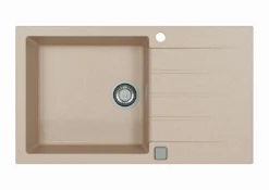 Alveus Cadit - Granieten Spoelbak 86x50 Cm, Met Draaiknopbediening, Terra 1132028