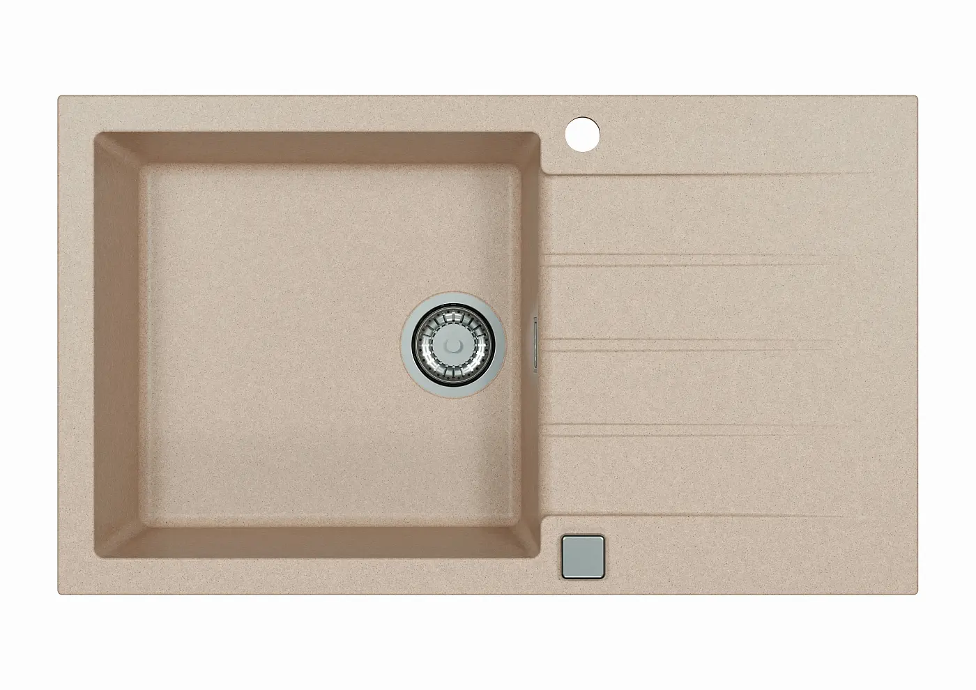 Alveus Cadit - Granieten Spoelbak 86x50 Cm, Met Draaiknopbediening, Terra 1132028 3 Alveus Cadit - Granieten Spoelbak 86x50 Cm, Met Draaiknopbediening, Terra 1132028