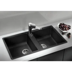 Blanco Zia 9 - Silgranit Spoelbak, 86x50 Cm, Antraciet 516686 -SANITINO WINKEL 114098baeb896696908acee4