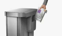 Simplehuman Afvalemmers - Pedaalemmer Met Twee Compartiment, Met Zakenhouder, 58 L, Gebrosteld Rvs CW2025 -SANITINO WINKEL 124411716c9ceed165a9061e