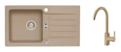 Alveus Sets - Set Spoelbak Niagara 30 En Keukenkraan Tonia, Beige SETA152