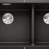 Blanco Subline 480/320 - Silgranit Spoelbak, 86x46 Cm, Zwart 525993 -SANITINO WINKEL 14239fb057646a4e76fe31c8