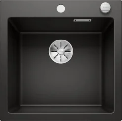 Blanco Pleon 5 - Silgranit Spoelbak, 52x51 Cm, InFino, Zwart 525952