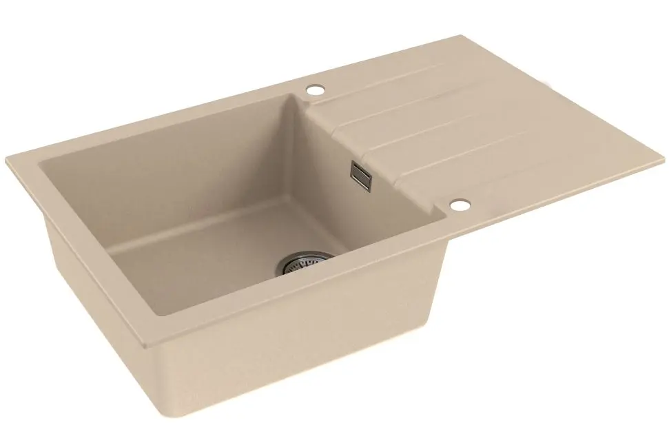 Alveus Cadit - Granieten Spoelbak 86x50 Cm, Met Draaiknopbediening, Terra 1132028 5 Alveus Cadit - Granieten Spoelbak 86x50 Cm, Met Draaiknopbediening, Terra 1132028 - Afbeelding 3