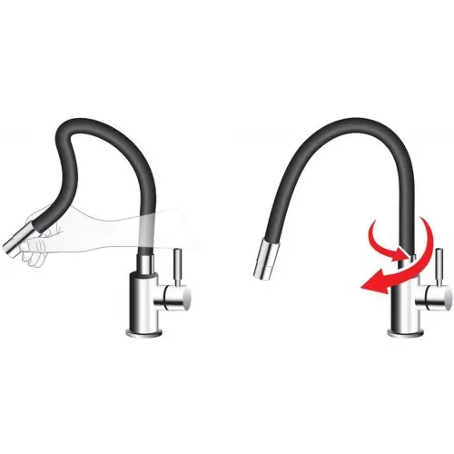 Novaservis Ferro - Keukenkraan Met Flexibele Arm, Groen/chroom 70710,0Z 5 Novaservis Ferro - Keukenkraan Met Flexibele Arm, Groen/chroom 70710,0Z - Afbeelding 3