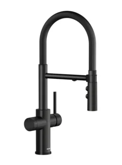 Blanco Catris S - Keukenkraan Met Filterfunctie En Flexibele Uitloop, Mat Zwart 526707