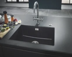 Grohe Spoelbakken - Composiet Spoelbak K700 Met Waste, 61x46 Cm, Grafiet Zwart 31655AP0 -SANITINO WINKEL 210822e4261b79034ac81143