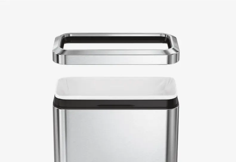 Simplehuman Afvalemmers - Open Recyclebak 20 L, Gebrosteld Rvs CW1470 7 Simplehuman Afvalemmers - Open Recyclebak 20 L, Gebrosteld Rvs CW1470 - Afbeelding 5