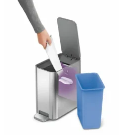 Simplehuman Afvalemmers - Afvalbak 5 L, Met Zakvak, Geborsteld Roestvrij Staal CW2096 -SANITINO WINKEL 255a3c816fd423b592eb619e