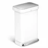 Simplehuman Afvalemmers - Afvalbak Met Zakenhouder, 45 L, Wit CW2027