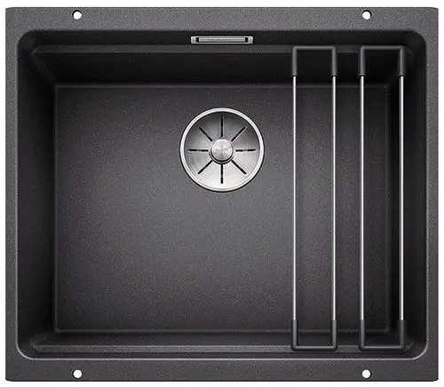 Blanco Etagon 500 - Silgranit Spoelbak, 53x46 Cm, Met Verschuifbare Rails, Zwart 525887 3 Blanco Etagon 500 - Silgranit Spoelbak, 53x46 Cm, Met Verschuifbare Rails, Zwart 525887