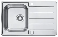 Alveus Line Maxim - Spoelbak 79x50 Cm, Met Draaiknopbediening, Rvs 1100216