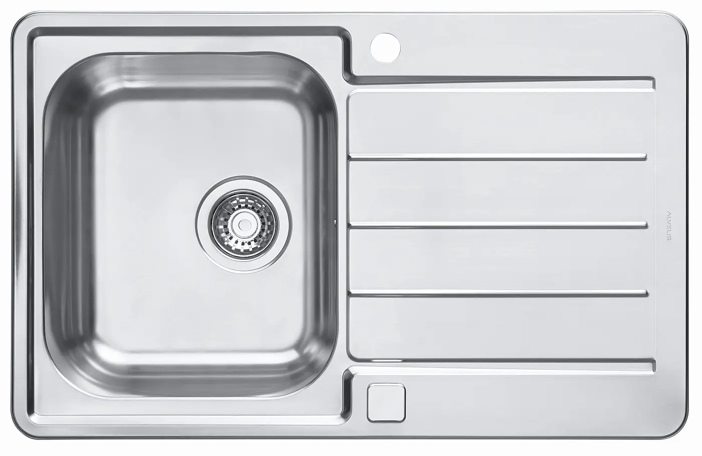 Alveus Line Maxim - Spoelbak 79x50 Cm, Met Draaiknopbediening, Rvs 1100216 3 Alveus Line Maxim - Spoelbak 79x50 Cm, Met Draaiknopbediening, Rvs 1100216