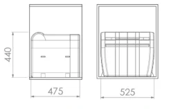 Elletipi City - Ingebouwde Afvalbak, Gedeeld, 50 L PTA 5045C 10 Elletipi City - Ingebouwde Afvalbak, Gedeeld, 50 L PTA 5045C -SANITINO WINKEL 286e5349dca91c98911ef84d 1