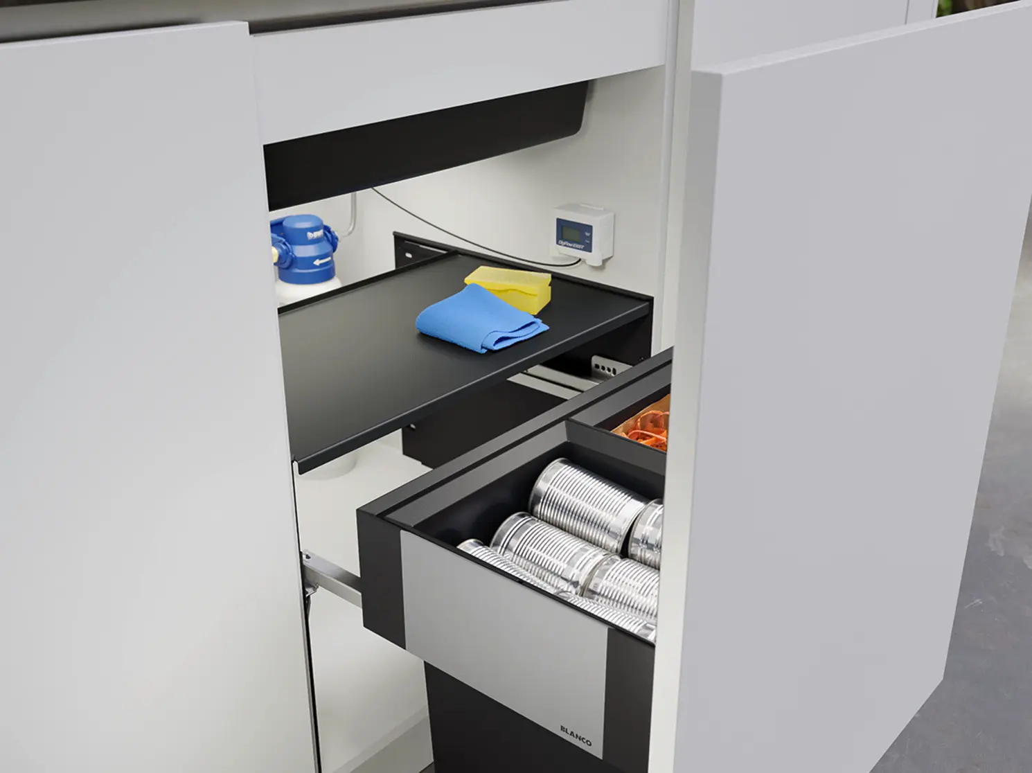 Blanco Select - Inbouw Afvalemmer, Met Scheidingswand, Inhoud 34 L 526207 6 Blanco Select - Inbouw Afvalemmer, Met Scheidingswand, Inhoud 34 L 526207 - Afbeelding 4