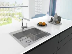 Alveus Pure Up - Spoelbak, 57x53 Cm, Met Afvoerbediening, Rvs 1123788 -SANITINO WINKEL 2b28a81f4119a915d5d4583e