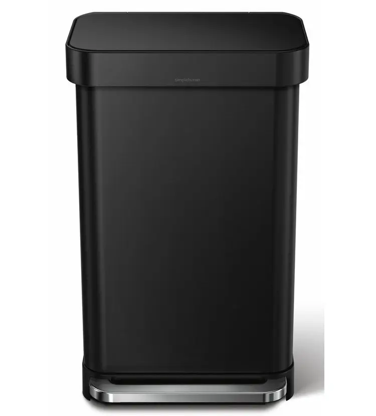 Simplehuman Afvalemmers - Afvalbak 45 L, Met Zakvak, Mat Zwart CW2092 5 Simplehuman Afvalemmers - Afvalbak 45 L, Met Zakvak, Mat Zwart CW2092 - Afbeelding 3