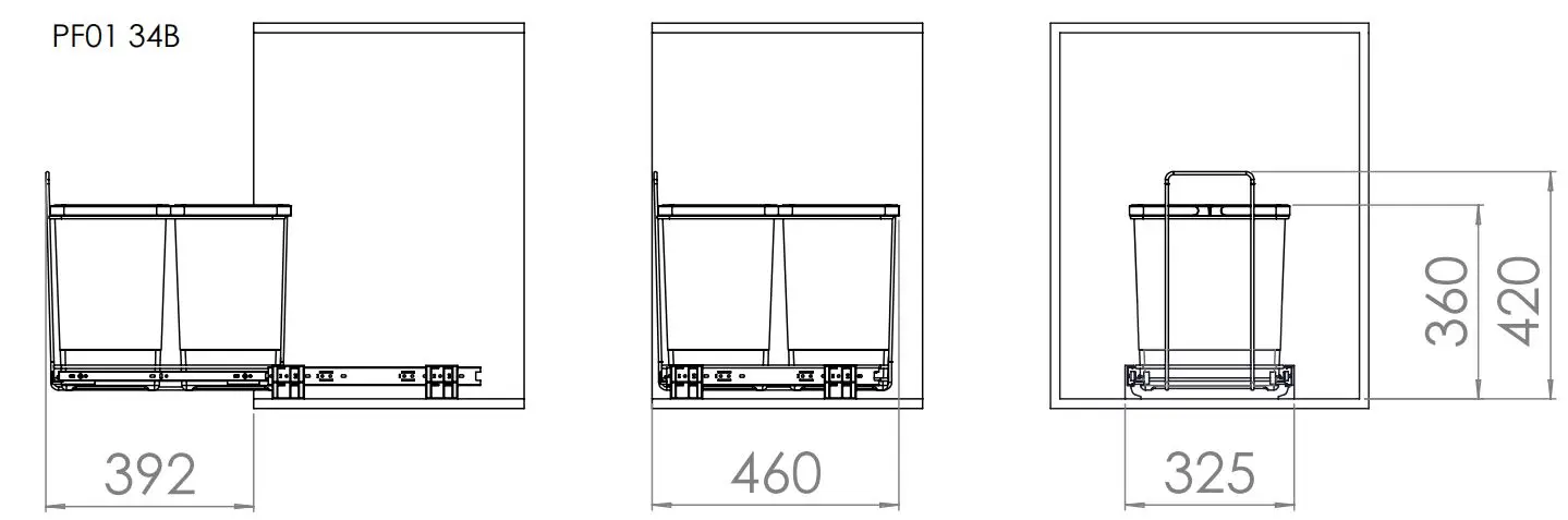 Elletipi Ecofil - Ingebouwde Afvalbak, Verdeeld, 36 L PF01 34B4 4 Elletipi Ecofil - Ingebouwde Afvalbak, Verdeeld, 36 L PF01 34B4 - Afbeelding 2