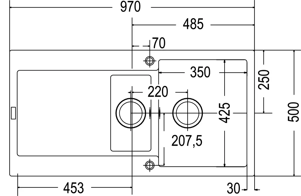 Franke Maris - Fragraniet Spoelbak MRG 651, 97x50 Cm, Mat Zwart 114.0637.578 4 Franke Maris - Fragraniet Spoelbak MRG 651, 97x50 Cm, Mat Zwart 114.0637.578 - Afbeelding 2