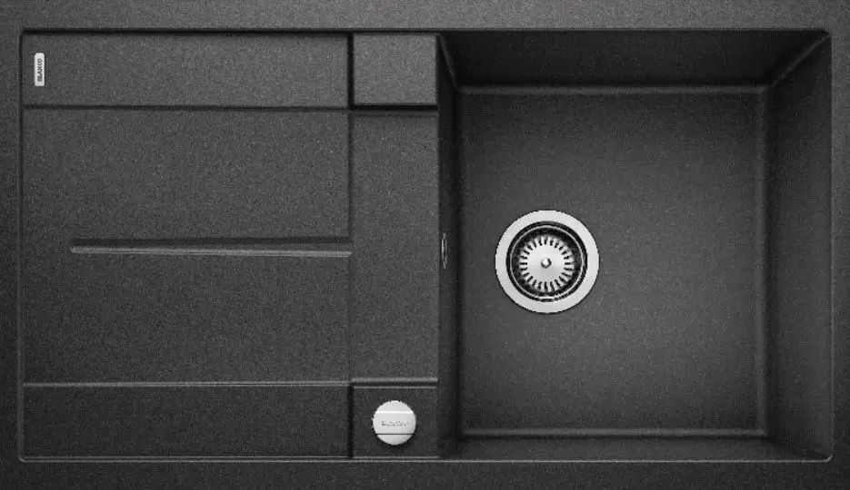Blanco Metra 5 - Silgranit Spoelbak, 86x50 Cm, Draaiknopbediening, Antraciet 513044 3 Blanco Metra 5 - Silgranit Spoelbak, 86x50 Cm, Draaiknopbediening, Antraciet 513044
