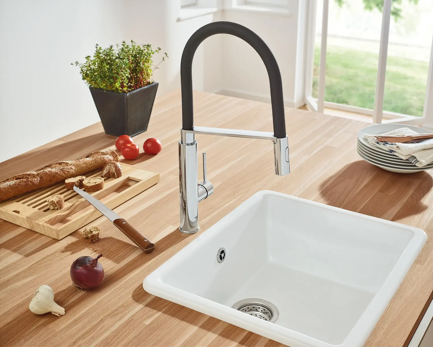 Grohe Concetto - Keukenkraan Met Flexibele Arm En Schakelaar, Chroom 31491000 10 Grohe Concetto - Keukenkraan Met Flexibele Arm En Schakelaar, Chroom 31491000 - Afbeelding 8