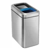 Simplehuman Afvalemmers - Open Recyclebak 20 L, Gebrosteld Rvs CW1470 -SANITINO WINKEL 3b086928ebe040527276f45b