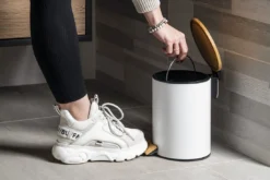 Aqualine Snow - Afvalemmer, 5l, Soft Close, Wit BI007 -SANITINO WINKEL 3c492042ae2ad76c30192dc6