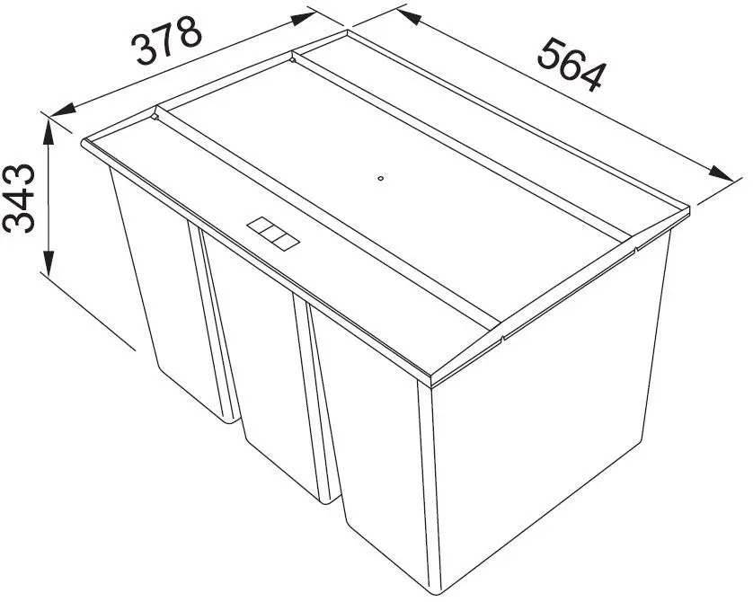 Franke Sorters - Easysort 600-2-2 Inbouw Prullenbak 121.0494.193 4 Franke Sorters - Easysort 600-2-2 Inbouw Prullenbak 121.0494.193 - Afbeelding 2