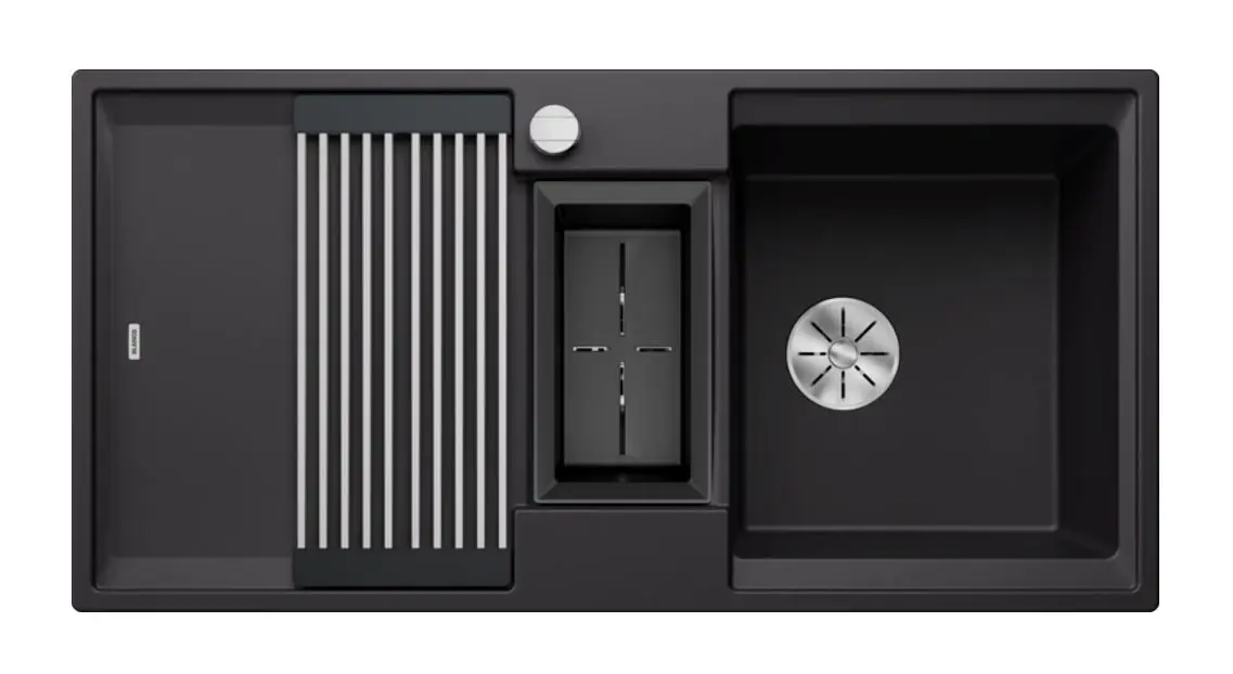 Blanco Adira - Silgranieten Spoelbak, 100x50 Cm, Met Afvoerbediening En Accessoires, InFino, Zwart 527601 5 Blanco Adira - Silgranieten Spoelbak, 100x50 Cm, Met Afvoerbediening En Accessoires, InFino, Zwart 527601 - Afbeelding 3