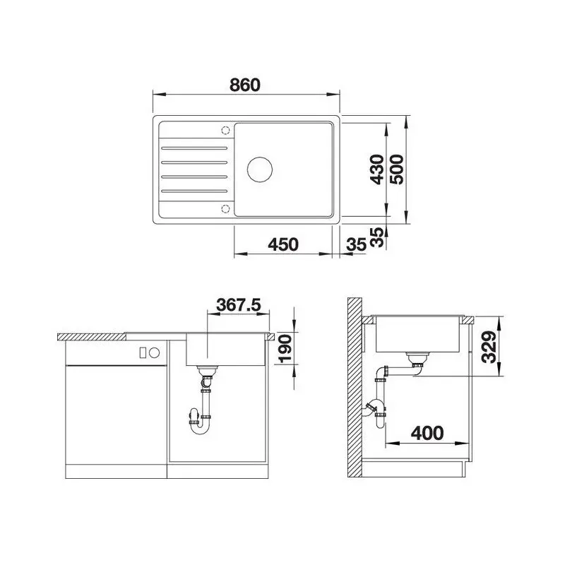 Blanco Legra XL 6 - Silgranit Spoelbak, 86x50 Cm, Zwart 526087 4 Blanco Legra XL 6 - Silgranit Spoelbak, 86x50 Cm, Zwart 526087 - Afbeelding 2
