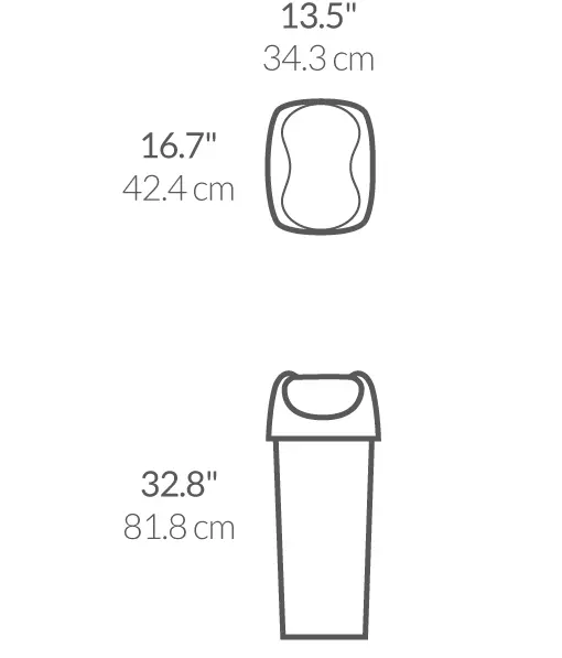 Simplehuman Afvalemmers - Afvalbak 60 L, Zwart CW1333 4 Simplehuman Afvalemmers - Afvalbak 60 L, Zwart CW1333 - Afbeelding 2