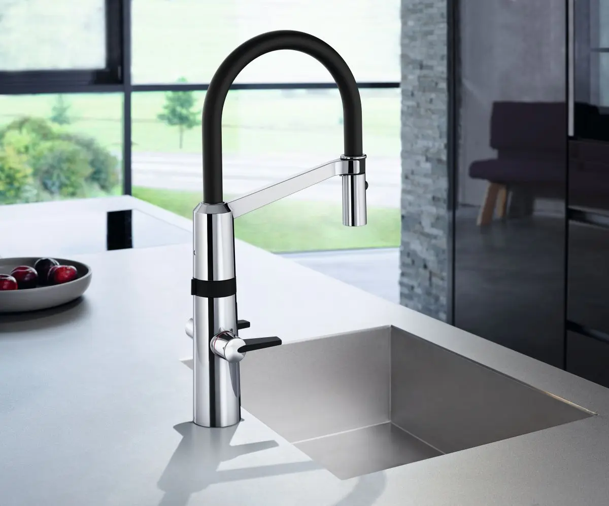 Hansa Fit - Hybrid Elektronische Keukenkraan, Elektronische Stopkraan, Zwart/chroom 65262213 6 Hansa Fit - Hybrid Elektronische Keukenkraan, Elektronische Stopkraan, Zwart/chroom 65262213 - Afbeelding 4