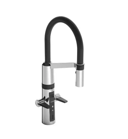 Hansa Fit - Hybrid Elektronische Keukenkraan, Elektronische Stopkraan, Zwart/chroom 65262213 3 Hansa Fit - Hybrid Elektronische Keukenkraan, Elektronische Stopkraan, Zwart/chroom 65262213