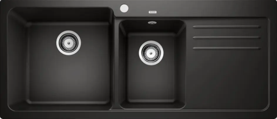 Blanco Naya 8 - Silgranit Spoelbak, 116x50 Cm, Zwart 525945 3 Blanco Naya 8 - Silgranit Spoelbak, 116x50 Cm, Zwart 525945
