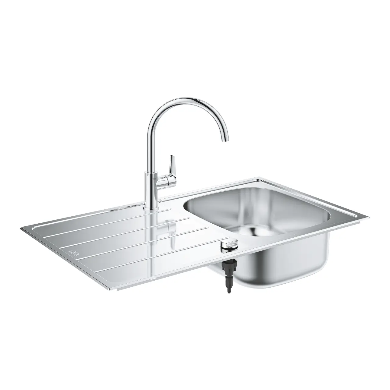 Grohe Spoelbakken - Set Van K200 Spoelbak En BauEdge Keukenkraan, Geborsteld Rvs/chroom 31562SD1 3 Grohe Spoelbakken - Set Van K200 Spoelbak En BauEdge Keukenkraan, Geborsteld Rvs/chroom 31562SD1