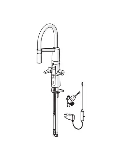 Hansa Fit - Hybrid Elektronische Keukenkraan, Elektronische Stopkraan, Zwart/chroom 65262213 7 Hansa Fit - Hybrid Elektronische Keukenkraan, Elektronische Stopkraan, Zwart/chroom 65262213 - Afbeelding 5