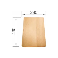 Blanco Accessoires - Snijplank Subline, 280x430 Mm, Beukenhout 514544