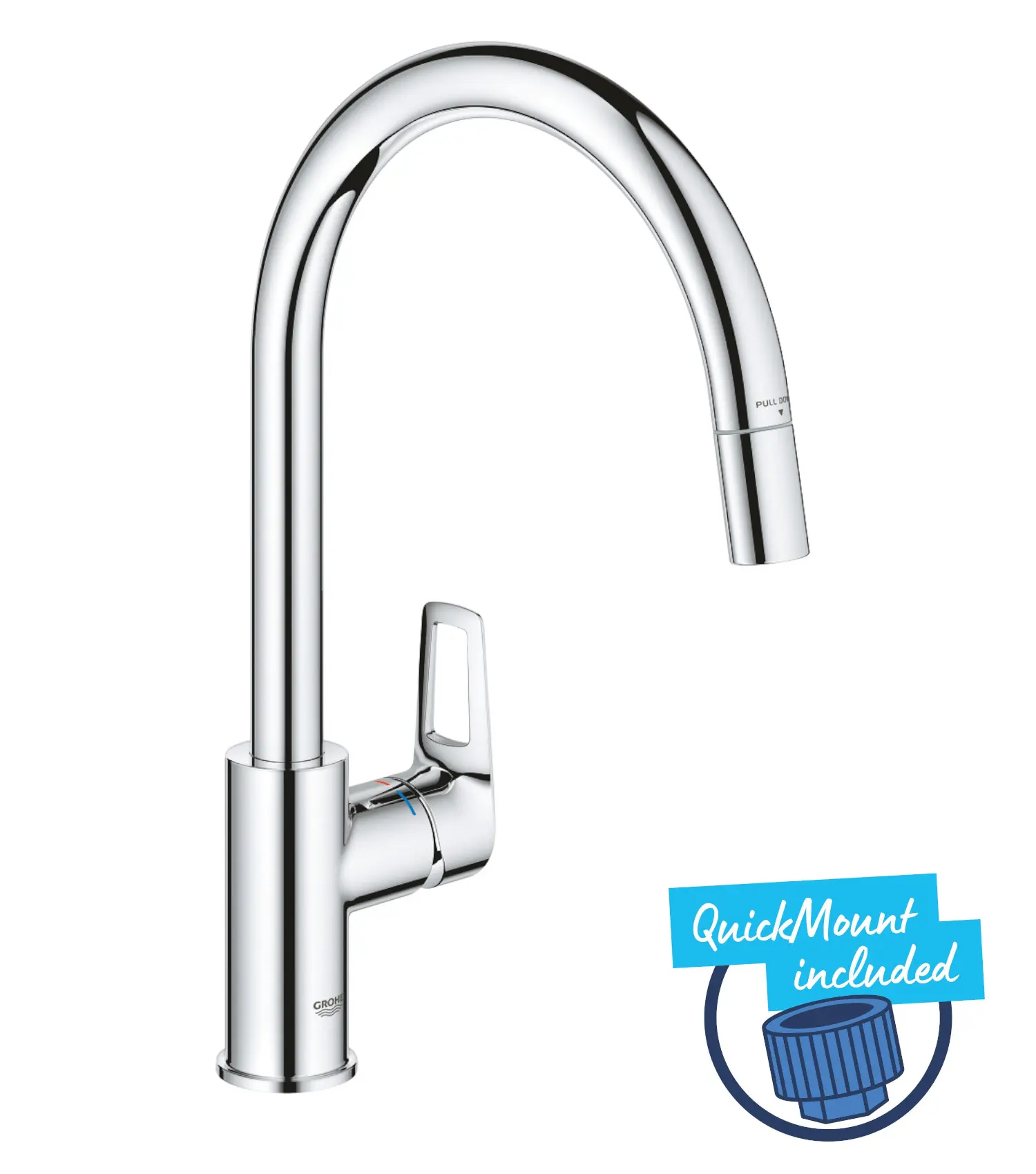 Grohe Start Loop - Keukenkraan Met Uittrekbare Vuistdouche, Chroom 30556000 3 Grohe Start Loop - Keukenkraan Met Uittrekbare Vuistdouche, Chroom 30556000