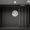 Blanco Etagon 6 - Silgranit Spoelbak, 60x51 Cm, Met Rails, InFino, Zwart 525889