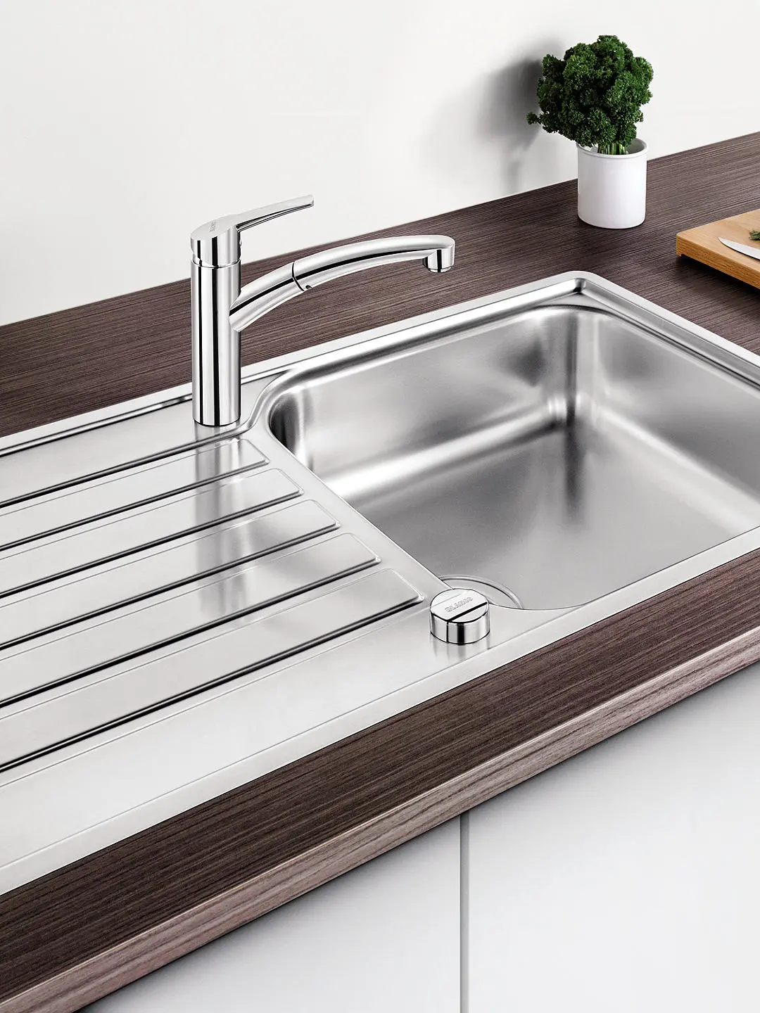 Blanco Lantos XL 6 - Spoelbak, 100x50 Cm, Draaiknopbediening, Geborsteld Rvs 519709 5 Blanco Lantos XL 6 - Spoelbak, 100x50 Cm, Draaiknopbediening, Geborsteld Rvs 519709 - Afbeelding 3